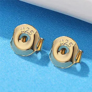 Earring Backs for Studs, Moconar 12PCS 925 Sterling Silver Earring Backs Replacements, Hypoallergenic Earring Backs Secure Ear Locking Pierced Earring Backs for Studs - earring backs