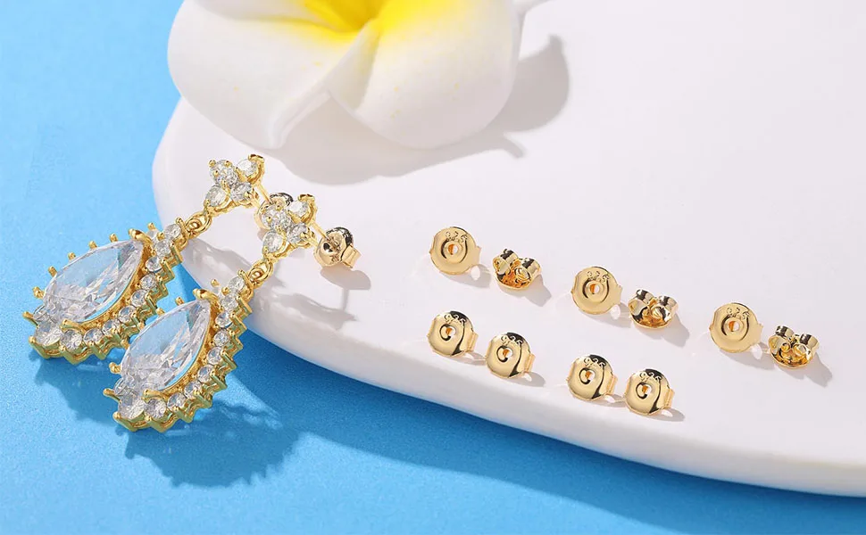 Earring Backs for Studs, Moconar 12PCS 925 Sterling Silver Earring Backs Replacements, Hypoallergenic Earring Backs Secure Ear Locking Pierced Earring Backs for Studs - earring backs