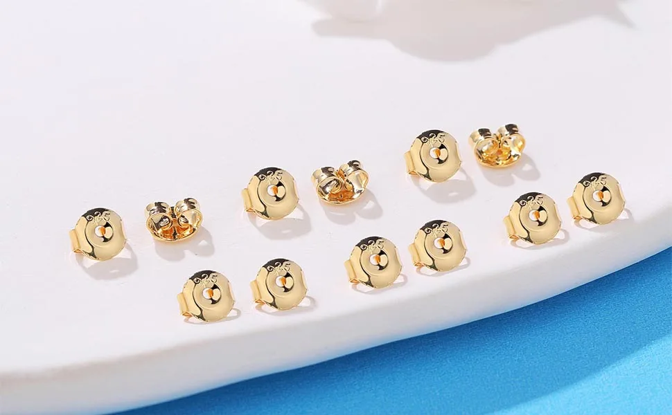 Earring Backs for Studs, Moconar 12PCS 925 Sterling Silver Earring Backs Replacements, Hypoallergenic Earring Backs Secure Ear Locking Pierced Earring Backs for Studs - earring backs
