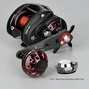 GOMEXUS Handle for All Daiwa ABU Quantum Okuma Kastking Baitcasting Reel 75mm Length Carbon Power Handle 8x5mm For Lexa/Torium/Komodo - Gomexus power handle