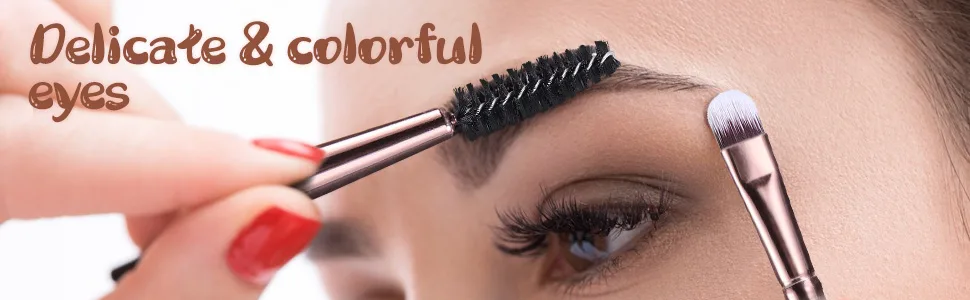 JPNK 8Pcs Eyebrow Brushes and Eyebrow Razor, Professional Thin Brow Brush Eyebrow Eyelash Makeup Grooming Tools - product information 1