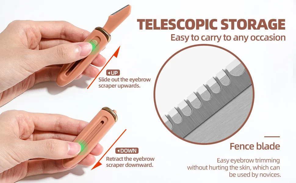 JPNK 8Pcs Eyebrow Brushes and Eyebrow Razor, Professional Thin Brow Brush Eyebrow Eyelash Makeup Grooming Tools - product information 2