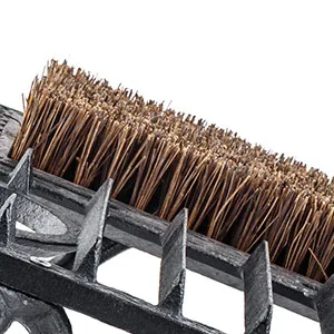 MyGift Heavy Duty Cast Iron Shoe Scraper Mat, Vintage Rustic Black Angled Boot Dirt Cleaner Brush - Heavy Duty Cast Iron Shoe Scraper Mat, Vintage Rustic Black Angled Boot Dirt Cleaner Brush