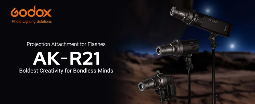 Godox AK-R21 Projection Kit for Godox AD100Pro Godox V1 Round Head Flash Godox H200R Ring Flash Head - AK-R21