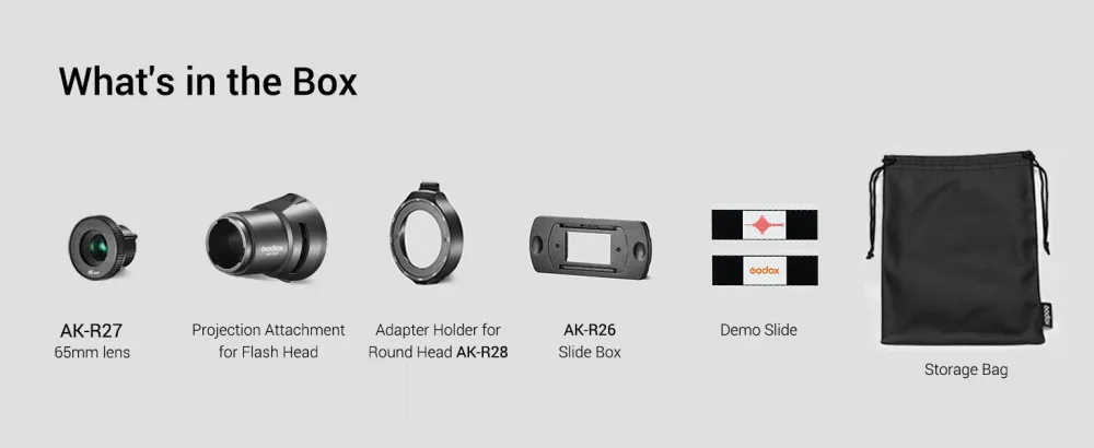 Godox AK-R21 Projection Kit for Godox AD100Pro Godox V1 Round Head Flash Godox H200R Ring Flash Head - AK-R21