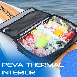 Haimont Paddle Board Accessories Cooler SUP Deck Cooler Bag for Stand-up Paddleboard, Waterproof Black - sup cooler bag