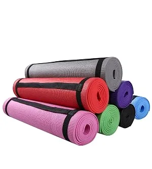 BalanceFrom All Purpose 1/4-Inch High Density Anti-Tear Exercise Yoga Mat with Carrying Strap Gray Mat And Yoga Blocks - product information 2