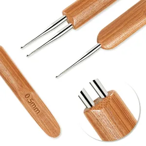 Dreadlocks Crochet Hooks, Crochet Hooks for Dreadlocks, Dread Locks Crochet Loc Needle for Braid Craft 0.5mm ( 1 Hook and 2 Hooks) 2 PCS - crochet loc needle