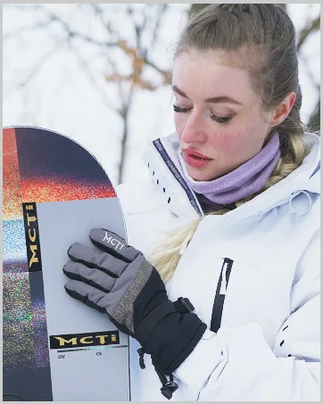 MCTi Ski Gloves Winter Waterproof Touch Screen Thinsulate Nylon Gloves for Women Purple Medium - Brand Story-3