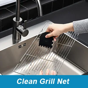 SUBEKYU Cast Iron Chainmail Scrubber, Stainless Steel Skillet Cleaner +Scraper Tool for Cast Iron Pans, Grey+Black - product information 19
