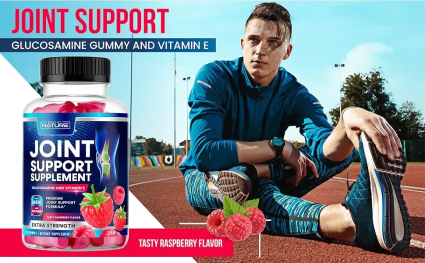 Built by Nature Joint Support Supplement - Glucosamine & Vitamin E Gummies for Enhanced Mobility and Joint Health - 60 Gummies - Joint Support Gummies Extra Strength Glucosamine Gummy and Vitamin E Chewable