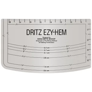 Dritz Ezy Hem Gauge, Nickel with Black Printing Ezy-Hem - image