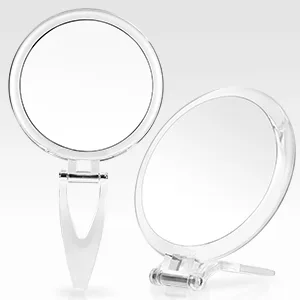 MIYADIVA 6 Inch 20X Magnifying Mirror, Hand Mirrors with Handle, Portable Travel Mirror for Women, Foldable, Handheld, Double Sided, Black - product information 13