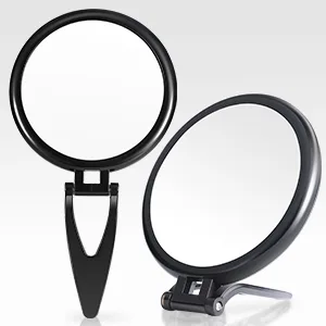 MIYADIVA 6 Inch 20X Magnifying Mirror, Hand Mirrors with Handle, Portable Travel Mirror for Women, Foldable, Handheld, Double Sided, Black - product information 14