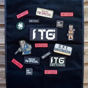 OneTigris Tactical Military Patch Holder Board Hook & Loop Patch Panel (Black - Large 42"x27") - OneTigris velcro patch panel