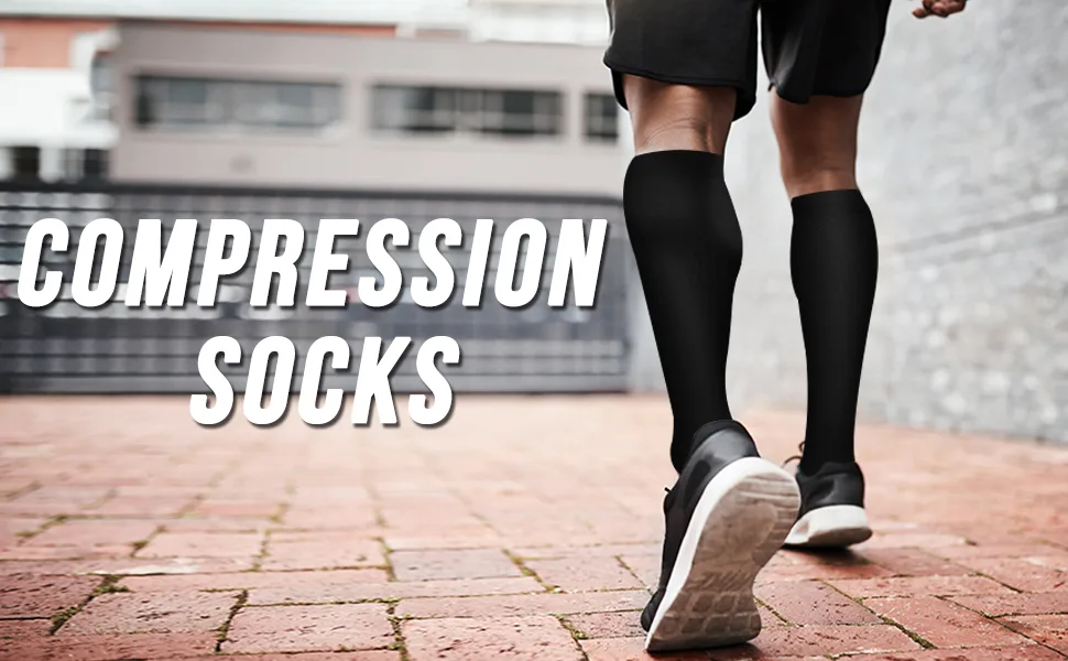 COOLOVER Compression Socks for Women and Men Circulation(3 Pairs)-Best Support for Running, Athletic, Nursing, Travel 01 Black 3 Pairs Large-X-Large - compression socks for women