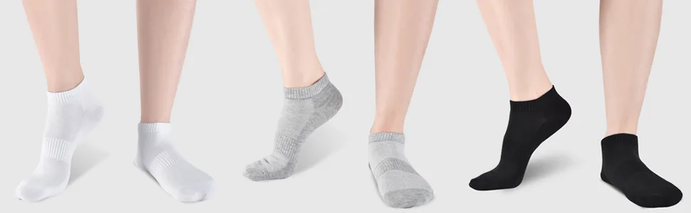 Cozi Foot 10 Pairs Women Ankle Socks Athletic Soft Low Cut Socks 5-8 C03-black/White/Gray - product information 17