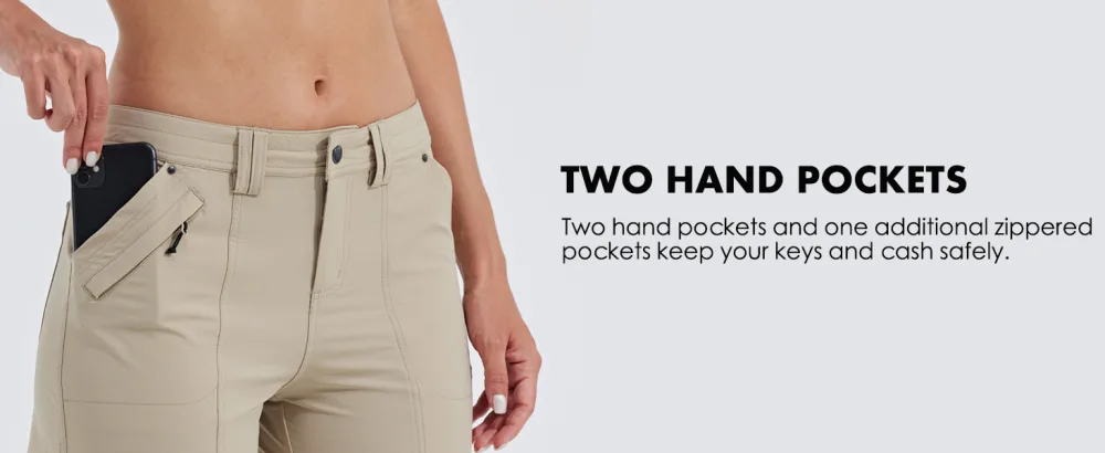 Willit Women's Golf Hiking Shorts Quick Dry Athletic Casual Summer Shorts with Pockets Water Resistant 4.5" Khaki 8 - product information 18