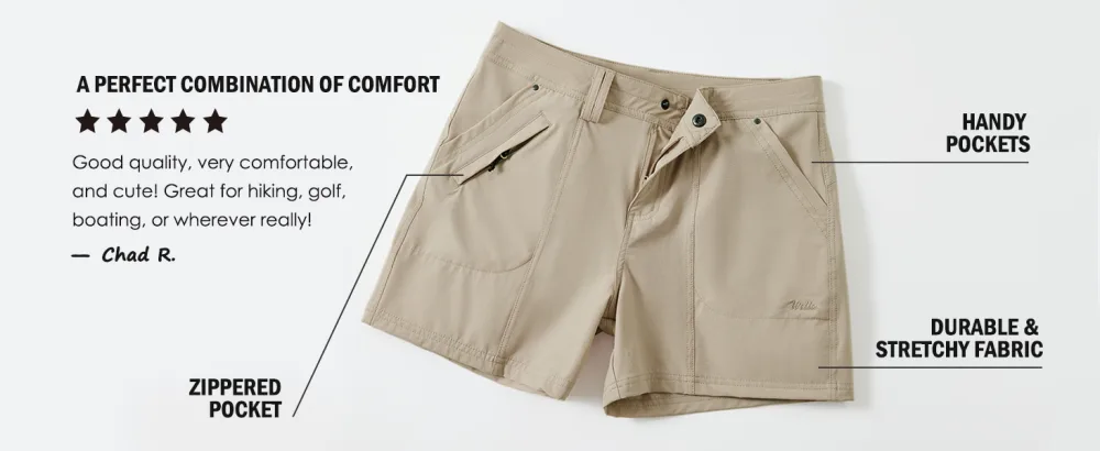 Willit Women's Golf Hiking Shorts Quick Dry Athletic Casual Summer Shorts with Pockets Water Resistant 4.5" Khaki 8 - product information 23