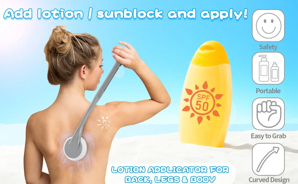 Lotion Applicator for Back, 20.5 Back Lotion Applicator, Back Lotion Applicators for Your Back, Easy Reach and Washable, Back Self Tanner Applicator - product information 1