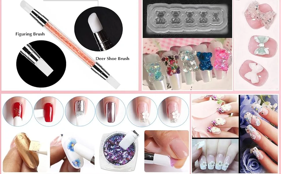 LOUINSTIC Builder Nail Gel for Nails - Solid Builder Nail Gel 3 Colors, Non-Sticky Hands for 3D Sculpture Modeling Nail Extension (0.7oz/20g) - Solid Sculpture Gel