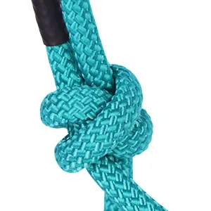 Harrison Howard Super Sturdy Horse Rope Training Halter with 4 Knot 1/4" Stiff Halter Cord Turquoise Yearling - image-7