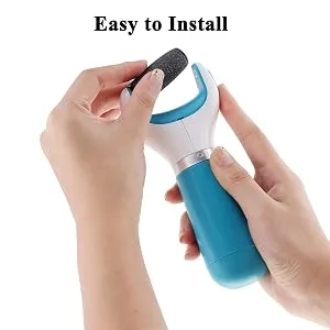 6 Extra Coarse & 6 Regular Coarse Replacement Roller Refill Heads Compatible with AM0PE Refills Electronic Perfect Foot File with Diamond Crystals Black+blue - product information 4