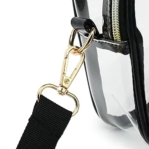 Clear Purses for Women Stadium, Cute Clear Bag Stadium Approved, Clear Handbag with Rainbow Zippers Silver - See Through Clear Handbag