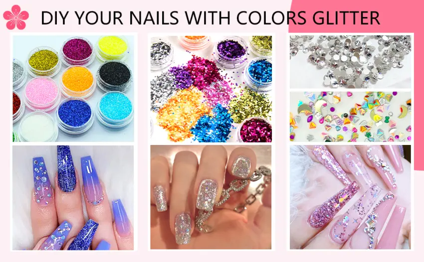 Acrylic Nail Kit, Nail Kit for Beginners and Professional with Everything, Nail Starter Kit with Acrylic Powder Liquid Monomer, Nail Glitter and Tools - acrylic nail kit
