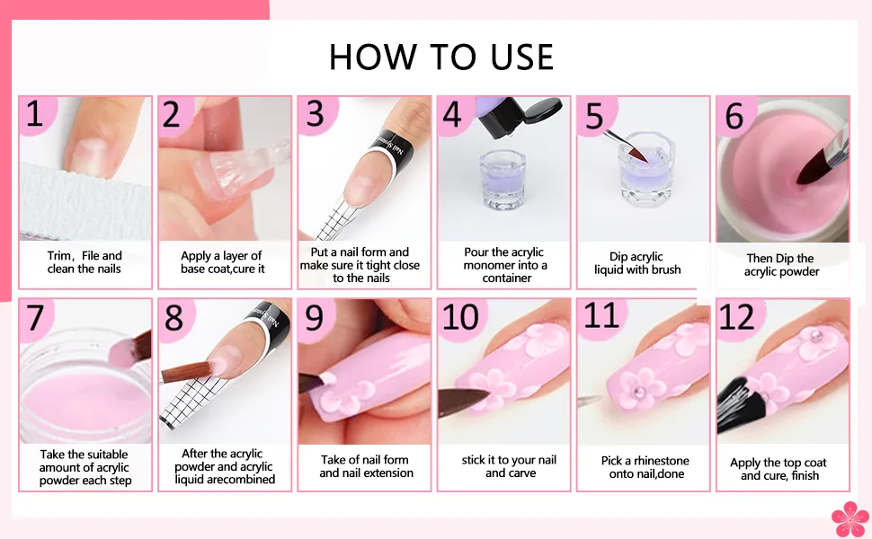 Acrylic Nail Kit, Nail Kit for Beginners and Professional with Everything, Nail Starter Kit with Acrylic Powder Liquid Monomer, Nail Glitter and Tools - acrylic nail kit for beginner with everything