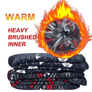 Thermal Socks for Men, Thick Warm Cold Weather Heated Socks for Winter B-concrete Grey (2 Pairs) - product information 2