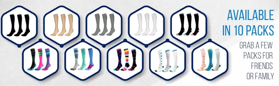 SB SOX 3-Pair Compression Socks (15-20mmHg) for Men & Women  Best Socks for All Day Wear! Large-X-Large 01  Solid Black - compression socks for women compression socks compression socks men compression stockings for women