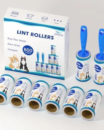 Lint Rollers 400 Sheets Lint Remover for Pet Hair, Couch, Clothes Furniture, and Carpet - 800 sheets