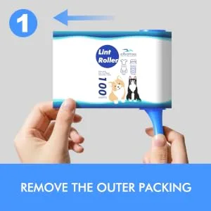 Lint Rollers 400 Sheets Lint Remover for Pet Hair, Couch, Clothes Furniture, and Carpet - Remove the outer packing