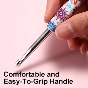 5mm Crochet Hook, Ergonomic Handle for Arthritic Hands, Soft Rubber Grip Extra Long Knitting Needles for Beginners and Knitting Crocheting Yarn (5mm) 5.0mm - Ergonomic crochet hooks with soft grips