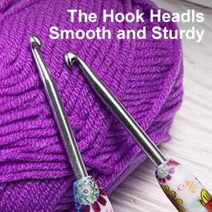 5mm Crochet Hook, Ergonomic Handle for Arthritic Hands, Soft Rubber Grip Extra Long Knitting Needles for Beginners and Knitting Crocheting Yarn (5mm) 5.0mm - The crochet hook smooth and sturdy