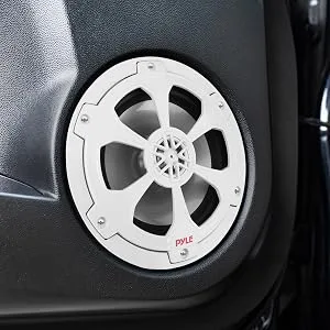 Pyle 6.5" Marine Speakers, 2-Way Coaxial/Component Waterproof Speakers, 240 Watt Butyl Surround Sound and Surface Mount Capability - White Pair - Two;Way;Marine;Speaker;System;One;Pair;6.5;White;Two;Way;Marine;Component;Speaker;240;Watts;