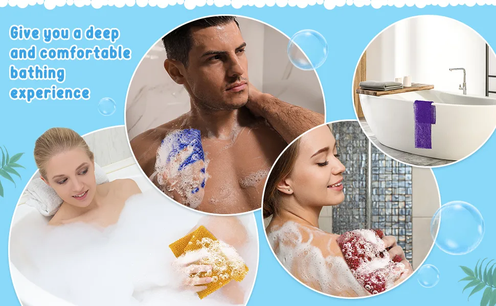 African Long Bathing Net Sponge Long Net Shower Body Scrubber Back Scrubber Skin Smoother Net Bathing Sponge for Daily Use or Stocking Stuffer (Black) - product information 6