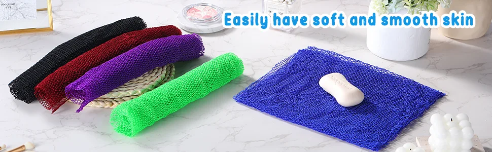 African Long Bathing Net Sponge Long Net Shower Body Scrubber Back Scrubber Skin Smoother Net Bathing Sponge for Daily Use or Stocking Stuffer (Black) - product information 7