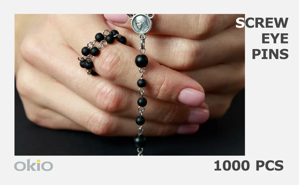 1000 PCS Small Self Tapping Screw Eye Pins Hooks in 6 Colors (4  8mm/0.15  0.3inch) - product information 1