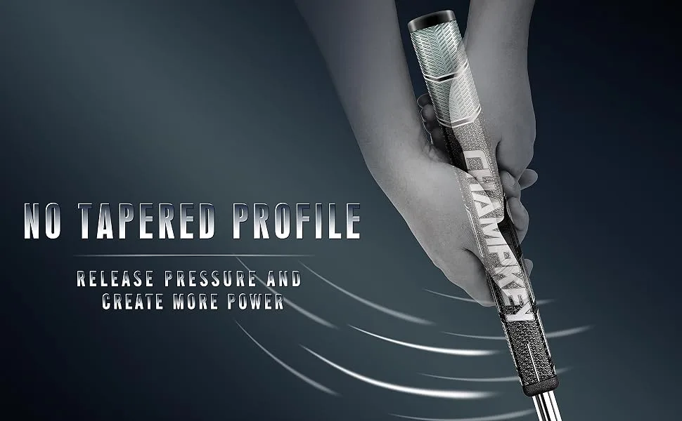 Champkey CT2 Pistol Golf Putter Grip | Lightweight and Comfortable Golf Grips | Advanced Texture Control and High Feedback Golf Putter Grips Standard Grey - product information 5