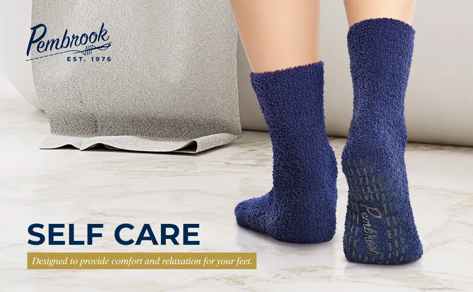 Pembrook Moisturizing Spa Socks Aloe Infused | 2-Pair | Fuzzy Non Skid Gel Sleeping Socks 2- Pairs - Color Set 001 - product information 32