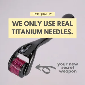 SB Cosmetics- Derma Roller-Best Premium Beard Face Scalp & Body Cosmetic Micro Needle Skin Care Beauty System .25mm 540 Titanium Reusable - we only use real titanium needles