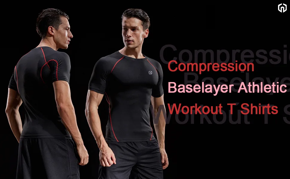 NELEUS Men's Compression Baselayer Athletic Workout T Shirts Medium 5022 Black/Grey/Blue - Compression Baselayer Athletic Workout T Shirts
