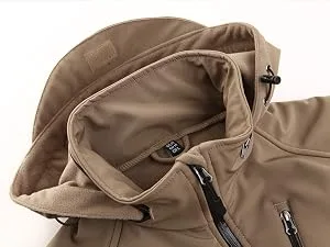 TACVASEN Men's Special Ops Tactical Jacket Water-Resistant Softshell Hiking Detachable Hoodie Fleece Jacket X-Large Green - 057-7