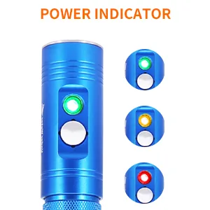 ARCHON V10S Scuba Diving Flashlight 1200 Lumens Waterproof Dive Light with Power Indicator Narrow Beam and USB Charger Black Torch for Underwater Lighting - V10S-3