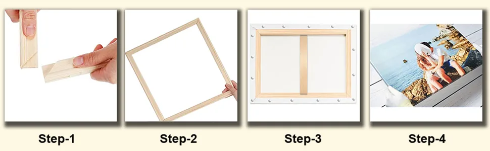 ECOIOU 24X36 Inch Canvas Stretcher Bars Frame for Paint by Numbers, Oil Paintings, Prints, Posters(Need Extra Size to wrap Around The Frame) - 24X36
