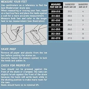 Bladerunner Ice by Rollerblade Allure Girls Figure Skate, White, Ice Skates Junior Size 12J - Ice Figure Skates Size Chart
