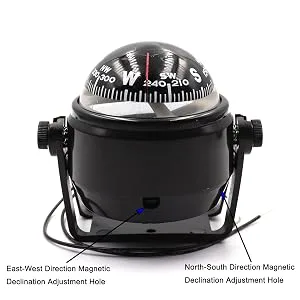 DETUCK Boat Compass Dashboard Marine Compass for Boat Compass Dash Mount Night Lighting - car compass boat compass