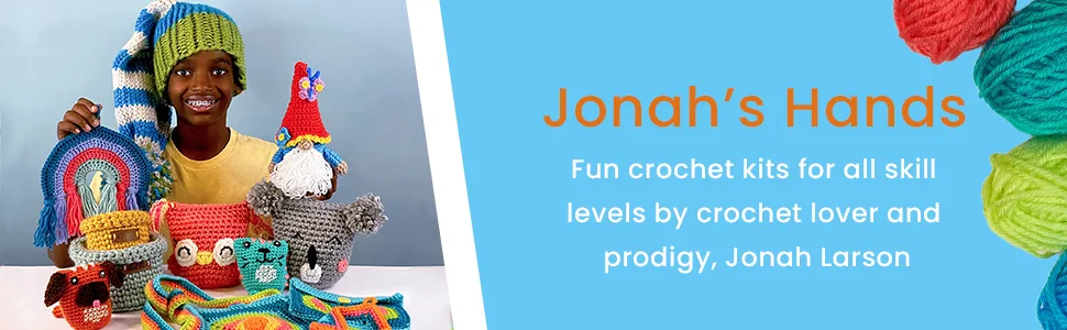 Boye 3629011001 Jonah's Hands Beginners Crochet Cactus Kit, 8 pcs, Multicolor - jonah